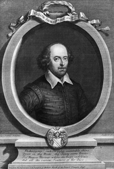 Portrait of William Shakespeare by George Vertue